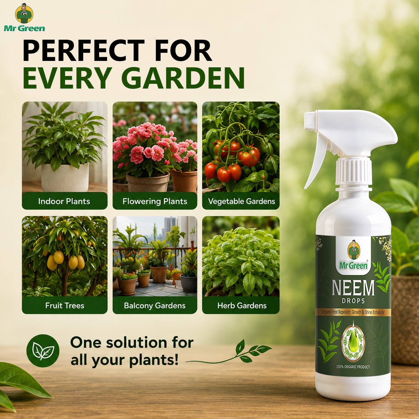 Mr Green Neem Drops Spray for Pest-Free Indoor & Outdoor Plants
